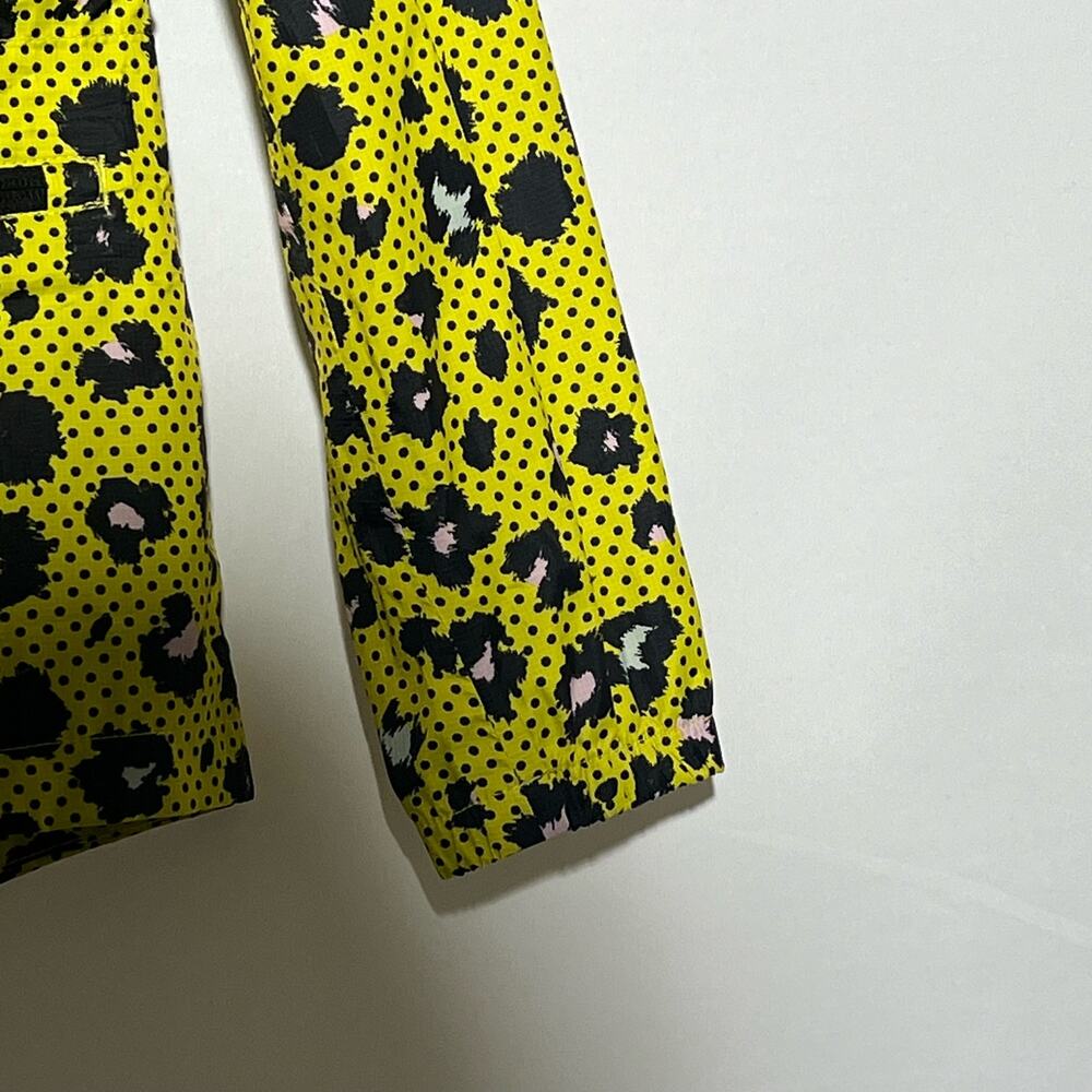 The North Face Hooded Penelope Jacket Blazing Yellow Leopard Womens Size Small - Picture 8 of 11